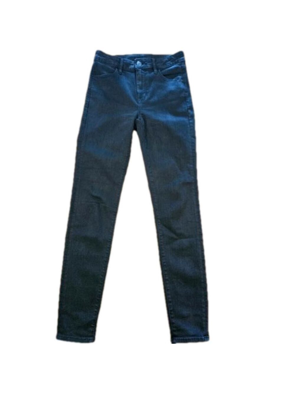 AMERICAN EAGLE OUTFITTERS NE(X)T LEVEL STRETCH BLACK SKINNY  JEGGING SIZE 8 LONG
